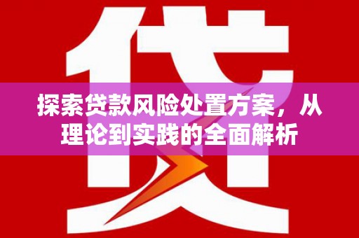 蒙山探索贷款风险处置方案，从理论到实践的全面解析